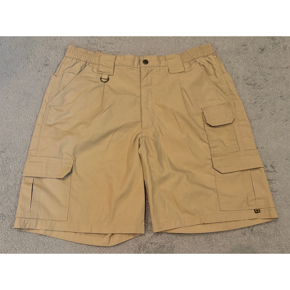 Propper Mens Tactical Cargo Shorts Khaki Ripstop Multi Pocket Size 36 Tan Work